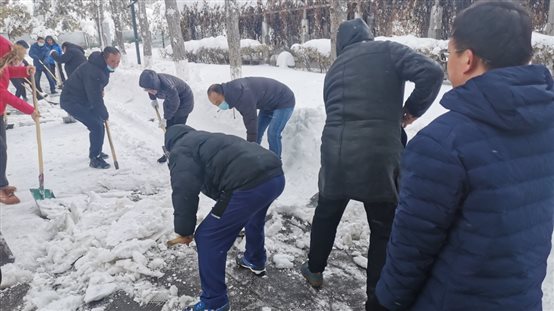 一群人站在雪地上

描述已自动生成